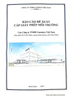 Báo cáo đề xuất cấp giấy phép môi trường  Công ty TNHH Cammsys Việt Nam