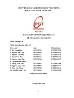 Báo cáo bài tập lớn môn cơ sở dữ liệu phân tán đề tài quản lý khách sạn