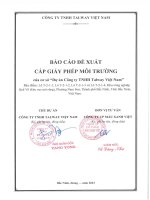 Báo cáo đề xuất cấp giấy phép môi trường cửa cơ sở dự án Công ty TNHH Talway Việt Nam