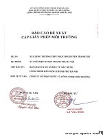 Báo cáo đề xuất cấp giấy phép môi trường dự án “Xây dựng trường THPT Ngọc Hồi”