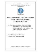 Minh họa bằng hình ảnh ngành học thiết kế đồ họa cho khoa công nghệ thông tin trường cao đẳng công nghệ thủ đức báo cáo kết quả thực hiện đề tài sáng kiến kinh nghiệm năm học 2016 2017