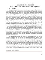 Giải pháp cho các lớp dạy tiếng anh đông sinh viên hiệu quả sáng kiến kinh nghiệm