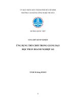 Ứng dụng trò chơi trong giảng dạy học phần doanh nghiệp ảo sáng kiến kinh nghiệm