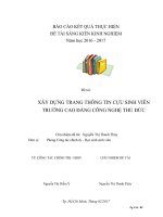 Xây dựng trang thông tin cựu sinh viên trường cao đẳng công nghệ thủ đức báo cáo kết quả thực hiện đề tài sáng kiến kinh nghiệm năm học 2016 2017
