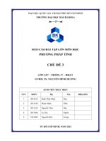 Báo cáo bài tập lớn môn học phương pháp tính