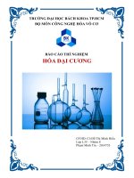 Báo cáo thí nghiệm hóa đại cương bài nhiệt phản ứng