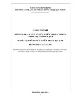 Giáo trình quấn dây và sửa chữa động cơ điện trong hệ thống lạnh (nghề: vận hành, sửa chữa thiết bị lạnh   trình độ: cao đẳng)   cđ kỹ thuật công nghệ quy nhơn