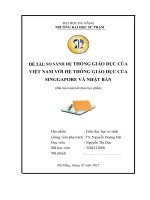 Tiểu luận cao học: So sánh hệ thống giáo dục của Việt Nam với Singapore và Nhật Bản