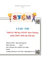 GIÁO ÁN STEM / STEAM KHỐI 4 MÔN KHOA HỌC TÍCH HỢP KĨ THUẬT: MÁY BƠM BÓNG BAY