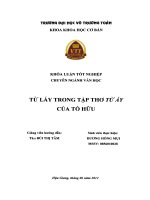 Khóa luận tốt nghiệp Văn học: Từ láy trong tập thơ Từ ấy của Tố Hữu