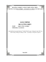 Giáo trình Đo lường điện (Nghề: Điện công nghiệp - Trình độ: Cao đẳng) - Trường CĐ Cơ điện-Xây dựng và Nông lâm Trung bộ