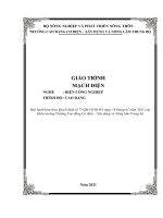 Giáo trình Mạch điện (Nghề: Điện công nghiệp - Trình độ: Cao đẳng) - Trường CĐ Cơ điện-Xây dựng và Nông lâm Trung bộ