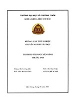 Khóa luận tốt nghiệp Văn học: Thi pháp thơ Nguyễn Bính trước 1945