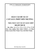 Báo cáo đề xuất cấp giấy phép môi trường: Mở rộng Nhà máy sản xuất giày dép Right Rich