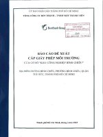Báo cáo đề xuất cấp giấy phép môi trường của cơ sở “Khu công nghiệp Bình Chiểu”