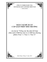 BÁO CÁO ĐỀ XUẤT CẤP GIẤP PHÉP MÔI TRƯỜNG của dự án “Trồng cây lâu năm kết hợp chăn nuôi 4.800 heo nái và 12.000 heo thương phẩm (Trại 1 + Trại 2 + Trại 3)”