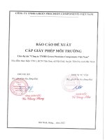 Báo cáo đề xuất cấp giấy phép môi trường của dự án Công ty TNHH Green Precision Components Việt Nam