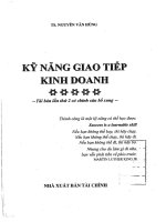 Giáo trình Kỹ năng giao tiếp kinh doanh (Tập 2: Kỹ năng giao tiếp trong kinh doanh): Phần 1