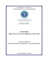 Giám định theo luật tố tụng hình