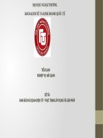 Tiểu luận nghiệp vụ hải quan - Đề Tài : Khai Báo Hải Quan Điện Tử - Thực Trạng Áp Dụng Và Giải Pháp