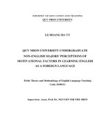 Quy nhon university undergraduate non english majaors perceptions of motivational factors in learning english as a foreign language
