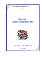 Báo cáo đề tài khoa học kĩ thuật dành cho học sinh trung học, đề tài hệ thống rót nước thông minh