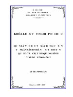 Luận văn: Quản lý vốn đầu tư xây dựng cơ bản từ ngân sách Nhà nước huyện Quảng Trạch, tỉnh Quảng Bình giai đoạn 2008-2012