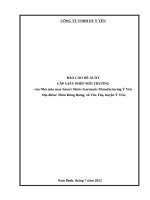 BÁO CÁO ĐỀ XUẤT CẤP GIẤY PHÉP MÔI TRƯỜNG của Nhà máy may Smart Shirts Garments Manufacturing Ý Yên