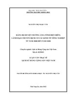 Luận văn thạc sĩ đảng bộ huyện mường ảng (tỉnh điện biên) lãnh đạo chuyển dịch cơ cấu kinh tế nông nghiệp từ năm 2008 đến năm 2020