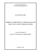 Luận văn thạc sĩ nghiên cứu hiện trạng và thành lập bản đồ phân vùng lũ quét tỉnh quảng ninh