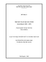 Luận văn thạc sĩ truyện ngắn quảng ninh giai đoạn 1955   1975