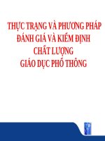 Báo Cáo Thực Trạng Và Phương Pháp Đánh Giá Và Kiểm Định  Chất Lượng Giáo Dục Phổ Thông