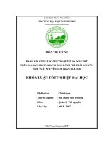 (Luận văn) đánh giá công tác chuyển quyền sử dụng đất trên địa bàn phường đồng bẩm  thành phố thái nguyên   tỉnh thái nguyên giai đoạn 2014   2016