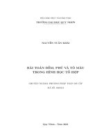 Luận văn thạc sỹ bài toán đếm, phủ và tô màu trong hình học tổ hợp
