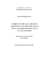 Nghiên cứu chế tạo và khảo sát ảnh hưởng của sự đồng pha tạp các ion la và mn đến tính chất vật lý của vật liệu bifeo3