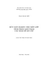 Luận văn thạc sỹ rút gọn hardy cho một số lớp tích phân liouville của hàm số sơ cấp