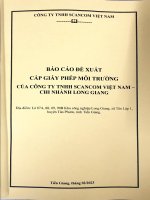 Báo cáo đề xuất cấp giấy phép môi trường Công ty TNHH Scancom Việt Nam – Chi nhánh Long Giang