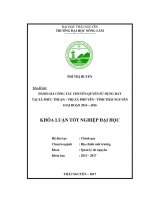 (Luận văn) đánh giá công tác chuyển quyền sử dụng đất tại xã phúc thuận   thị xã phổ yên   tỉnh thái nguyên giai đoạn 2014 – 2016