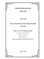 Khóa luận tốt nghiệp luật kinh doanh  pháp luật về chống cạnh tranh không lành mạnh