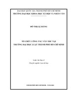 Tổ chức công tác văn thư tại trường đại học luật thành phố hồ chí minh