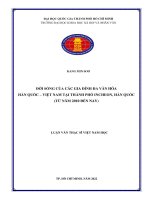 Đời Sống Của Các Gia Đình Đa Văn Hóa Hàn Quốc - Việt Nam Tại Thành Phố Incheon, Hàn Quốc (Từ Năm 2010 Đến Nay) .Pdf
