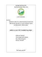 (Luận văn) đánh giá công tác chuyển quyền sử dụng đất trên địa bàn huyện lục ngạn, tỉnh bắc giang giai đoạn 2014 – tháng 6 2016