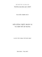 Luận văn thạc sỹ bất đẳng thức hoán vị và một số áp dụng