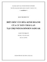 Biến Đổi Văn Hóa Kinh Doanh Của Cư Dân Thái Lan Tại Chợ Nổi Damnoen Saduak .Pdf