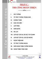 Cẩm nang thi công hoàn thiện xây dựng