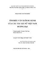 Tìm hiểu văn xuôi du hành của các tác giả nữ việt nam đương đại