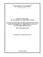 Vấn đề xâm hại trẻ em trên môi trường mạng ở Việt Nam hiện nay Hình thức, nguy cơ và giải pháp phòng ngừa