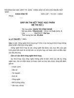 Đáp Án Thi Kết Thúc Học Phần Quản Trị Công Nghệ  Đề Thi Số 1
