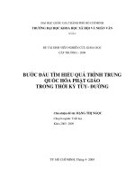 Bước đầu tìm hiểu quá trình trung quốc hóa phật giáo trong thời kỳ tùy   đường đề tài sinh viên nghiên cứu khoa học cấp trường   2009