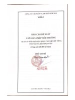 Báo cáo đề xuất cấp giấy phép môi trường Nhà máy sản xuất cấu kiện bê tông đúc sẵn và bê tông tƣơi, công suất 480.000 m3năm